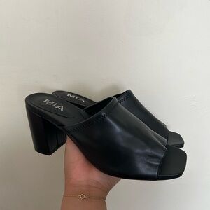 MIA heeled open toe mules